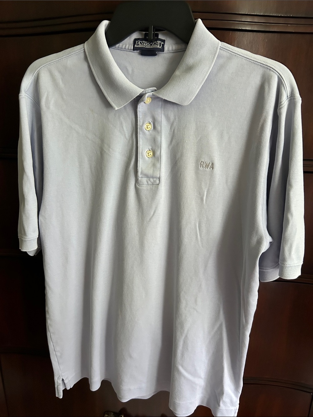 Lands' End Men’s Pale Blue Polo Shirt